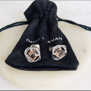 David Yurman Infinity earrings Morganite